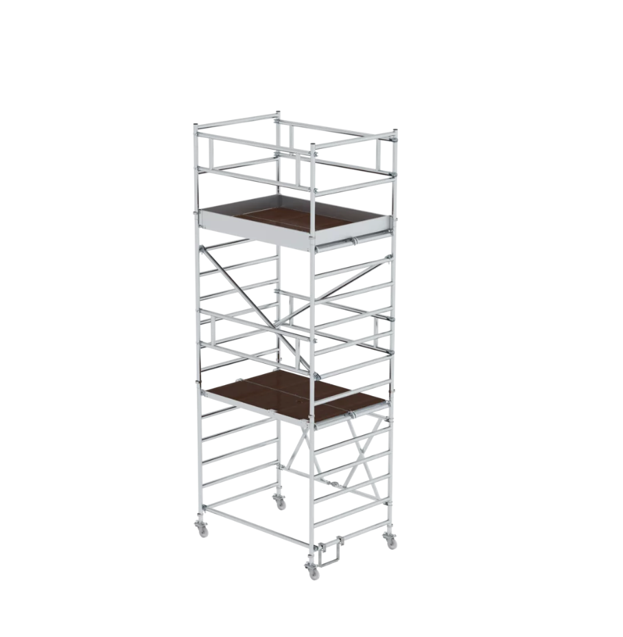 Aluminium-Klappgerüst, Gerüstgröße 1,35 m x 1,80 m, Standhöhe 2,08 m Aluminium-Klappgerüst, Gerüstgröße 1,35 m x 1,80 m, Standhöhe 2,08 m