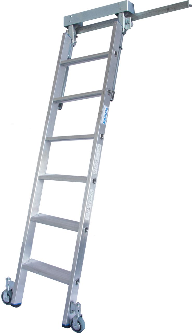 Stufen-RegalLeiter für T-Schienenanlage, 6 Stufen Stufen-RegalLeiter für T-Schienenanlage, 6 Stufen
