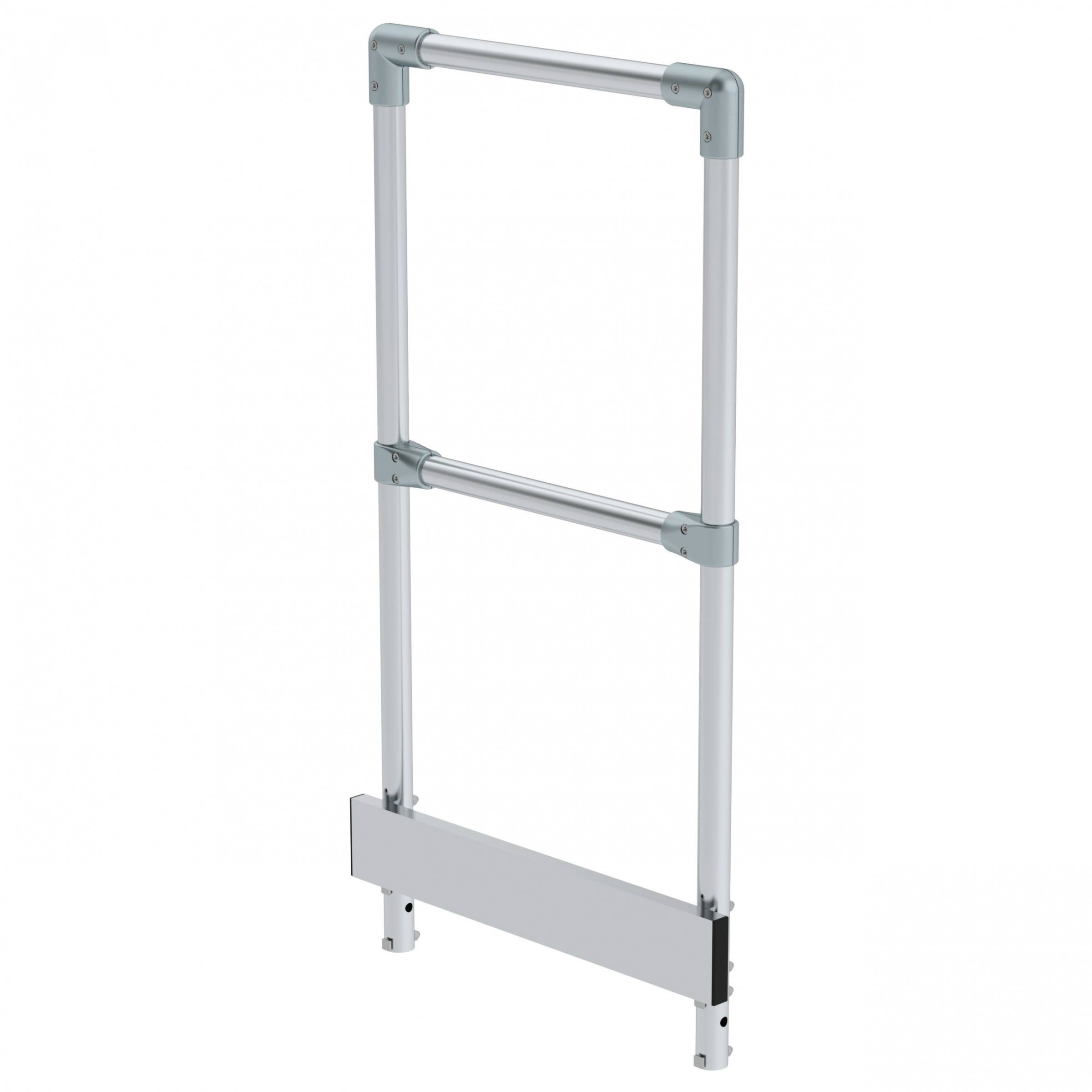 Stirnseitiges Geländer - 600 mm breit, silber Stirnseitiges Geländer - 600 mm breit, silber