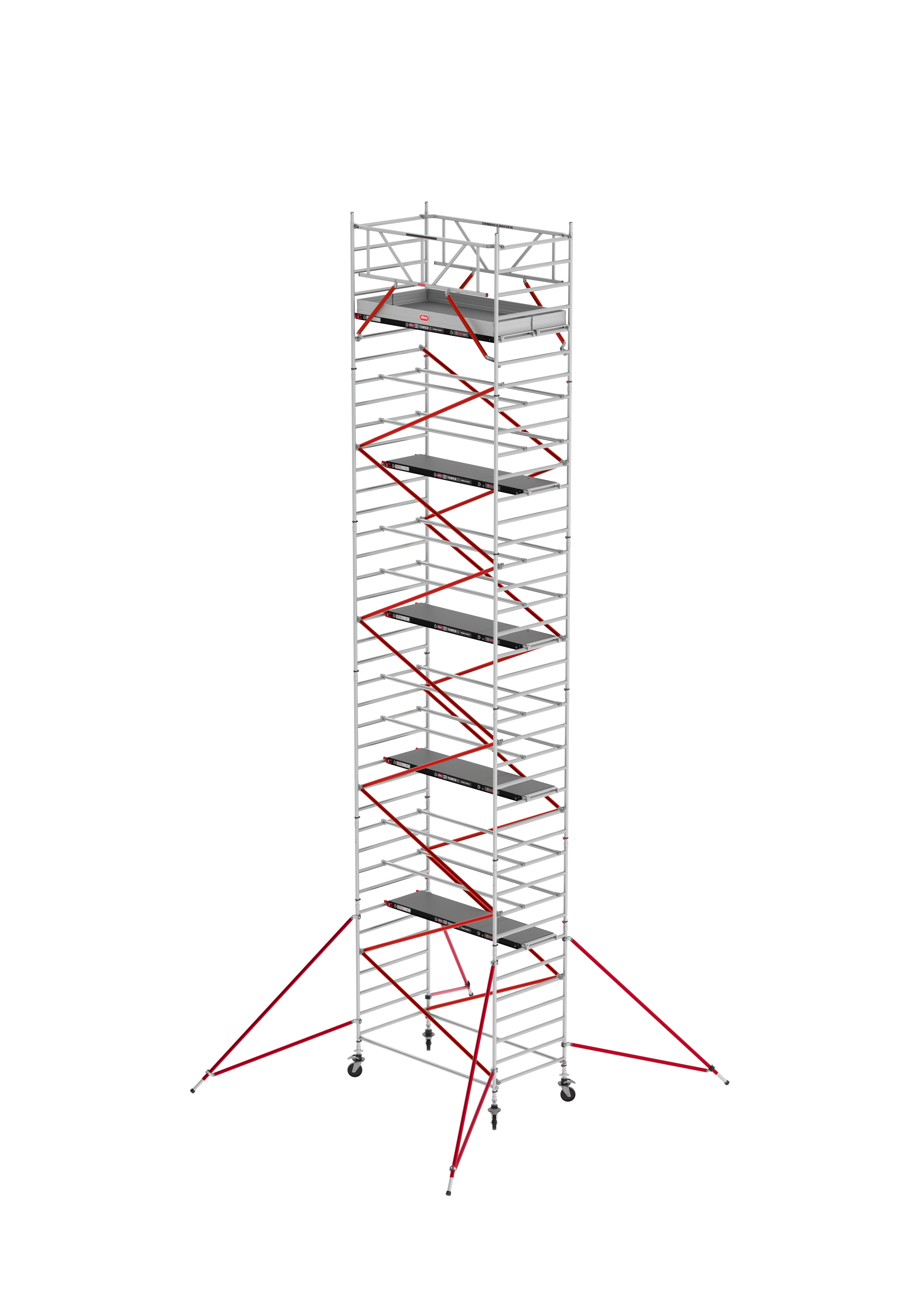 FAHRGERÜST RS TOWER 52 - Breit 1,35 m Holz Länge 3,05 m, Standhöhe 2,20m