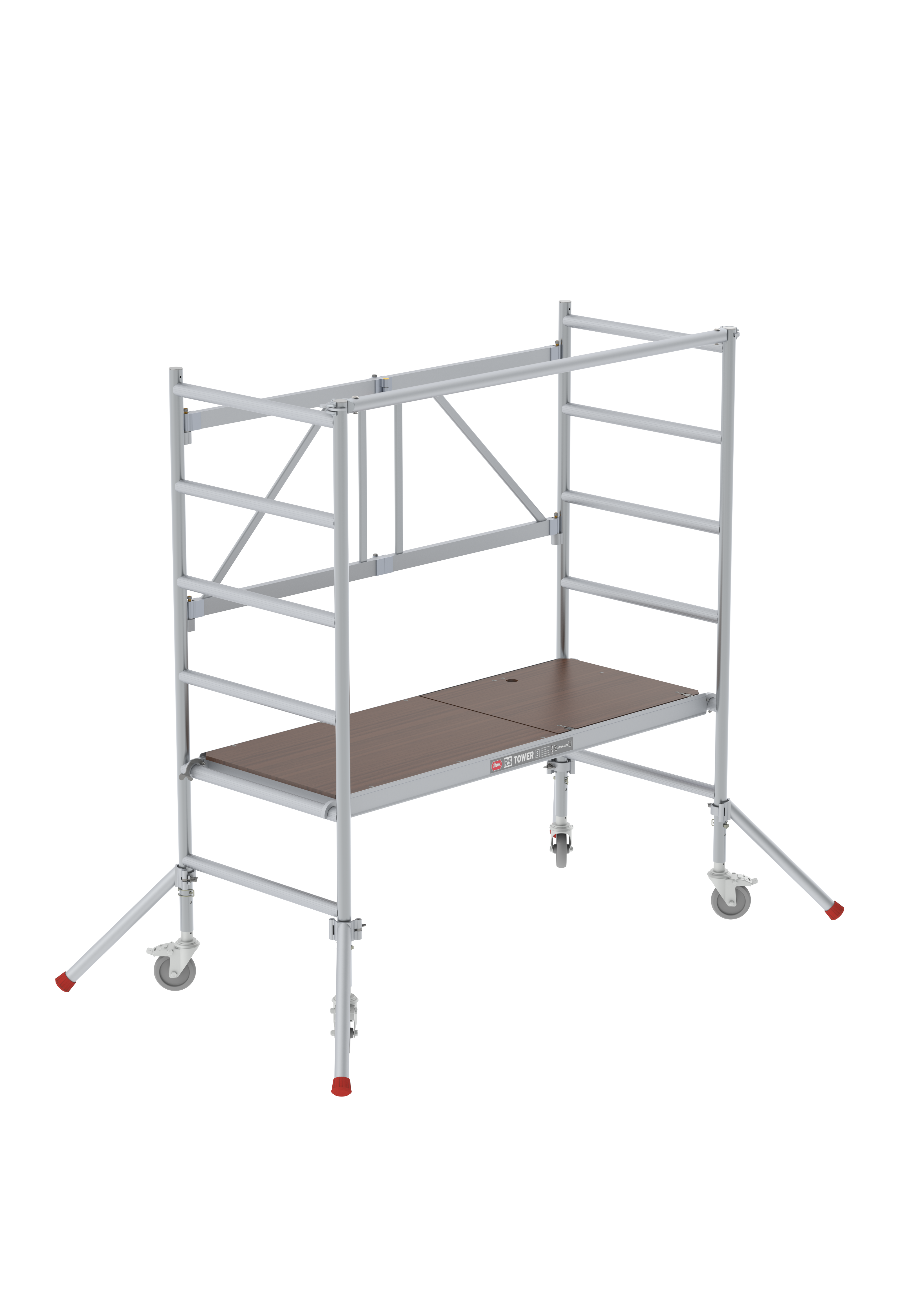 RS TOWER 34 Zimmergerüst - 2.70 m Arbeitshöhe - 0.75 m breit - 1.65 m Holzplattform - Streben