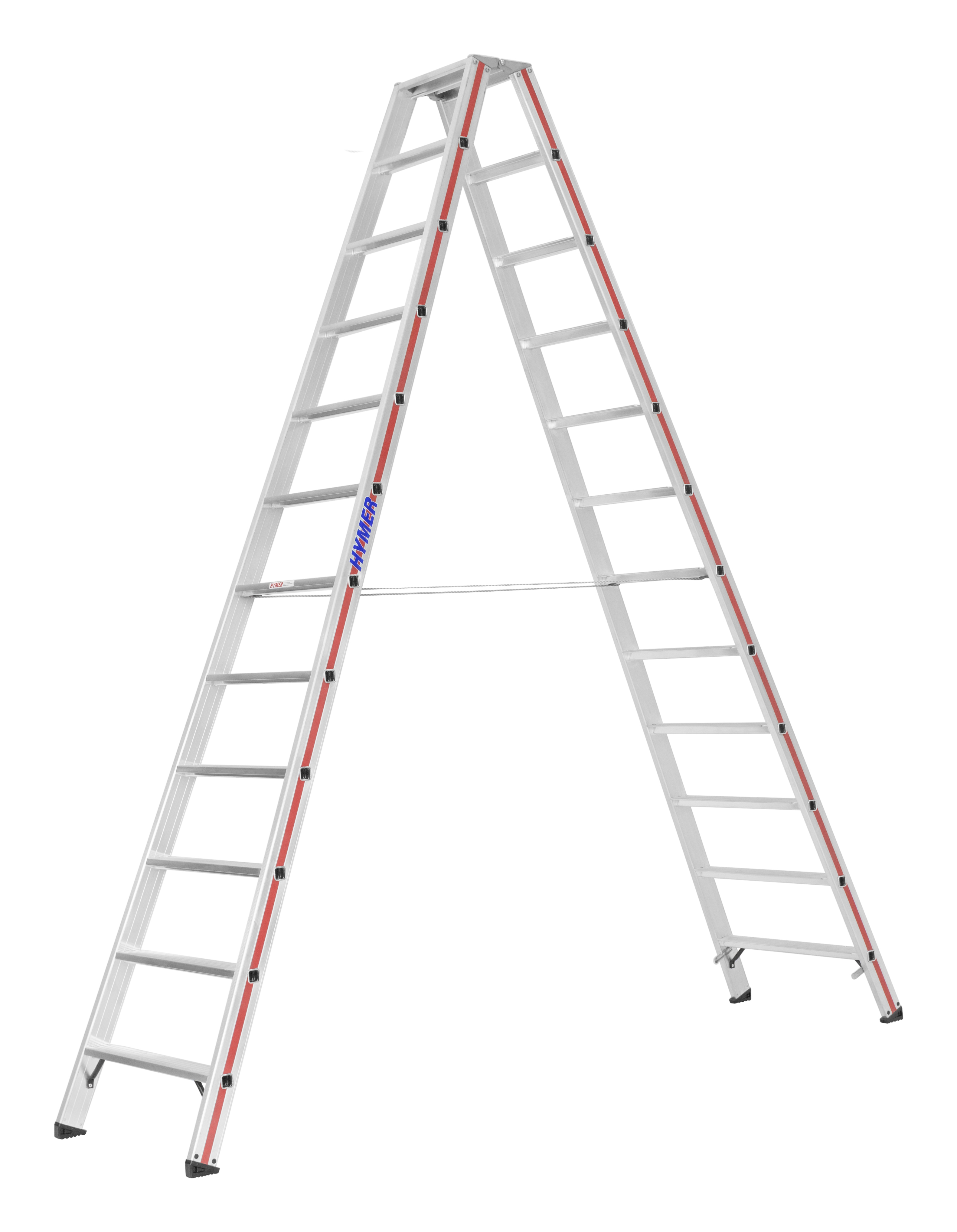 Stufenstehleiter, beidseitig begehbar - 2x4 Stufen