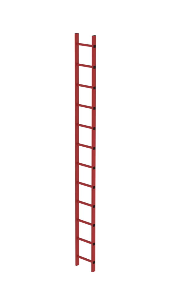 Schachtleiter aus GFK, Außenbreite 350 mm, 12 Sprossen Schachtleiter aus GFK, Außenbreite 350 mm, 12 Sprossen