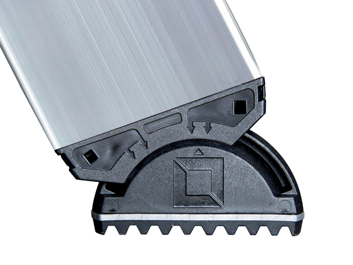 Aluminium-Schiebeleiter 2-teilig mit nivello®-Traverse - 2x18 Sprossen