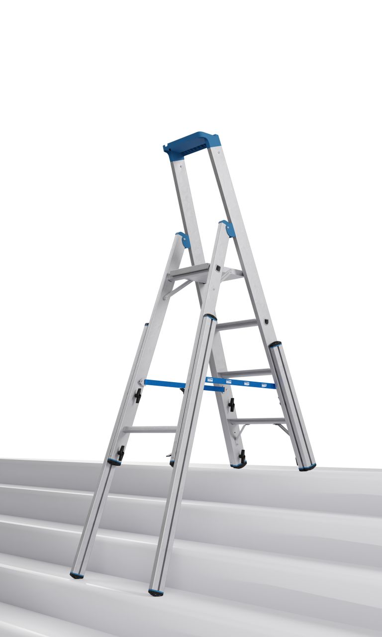 STABILO Teleskop-Stufen-StehLeiter, 4 Stufen