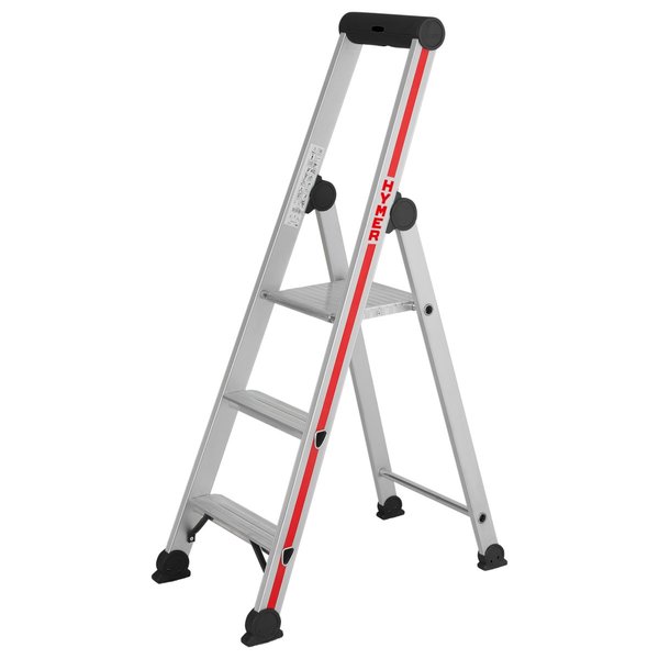 Stufenstehleiter mit Plattform, einseitig begehbar - 3 Stufen