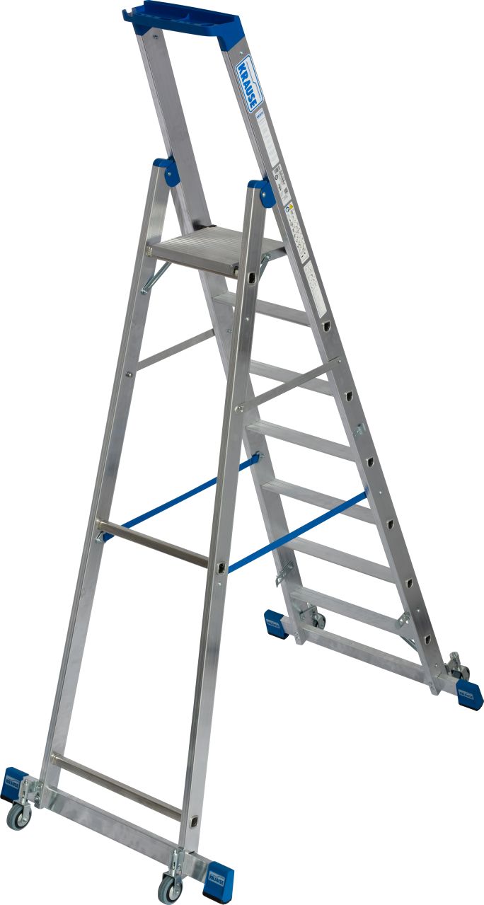 STABILO Stufen-Stehleiter, fahrbar mit Traverse 7 Stufen STABILO Stufen-Stehleiter, fahrbar mit Traverse 7 Stufen