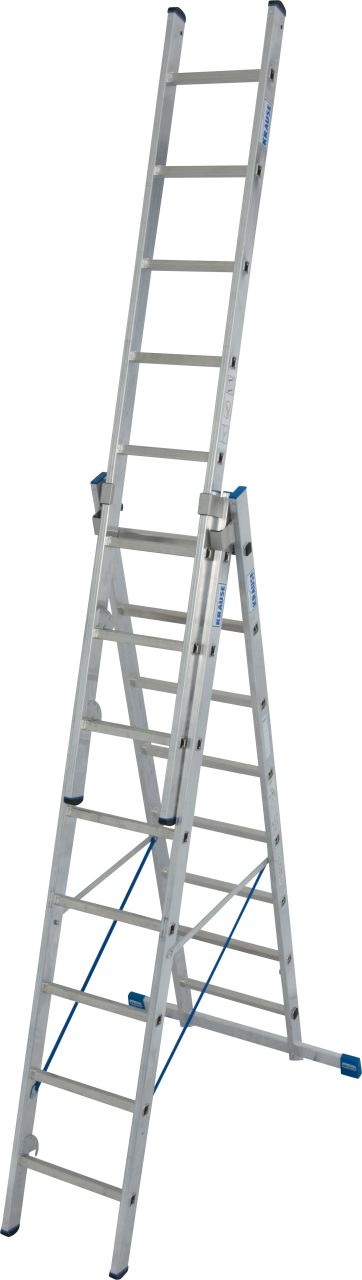 Stabilo VielzweckLeiter 3x8 Sprossen/Stufen + GRATIS Leitern-Wandhalter-Set