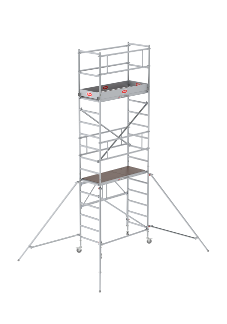 RS TOWER 34 Zimmergerüst - 5.80 m Arbeitshöhe - 0.75 m breit - 1.65 m Holzplattform - Streben