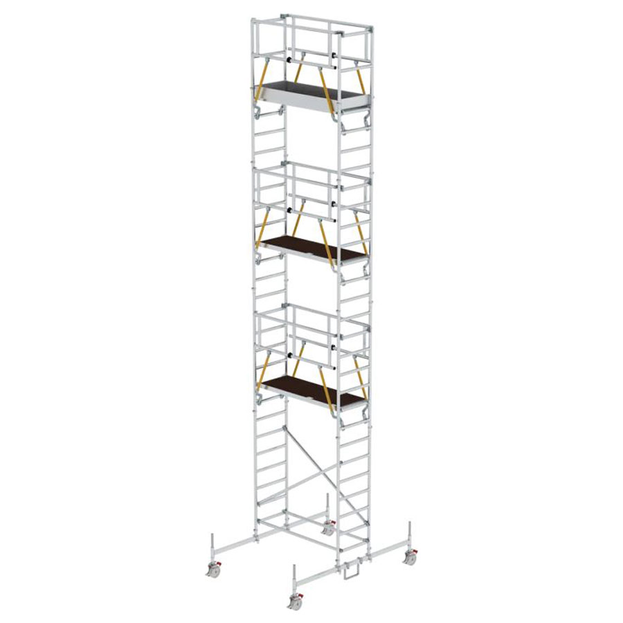 Rollgerüst SG mit Fahrbalken Plattformgröße 1,80 x 0,75 m Arbeitshöhe 11,70 m Rollgerüst SG mit Fahrbalken Plattformgröße 1,80 x 0,75 m Arbeitshöhe 11,70 m