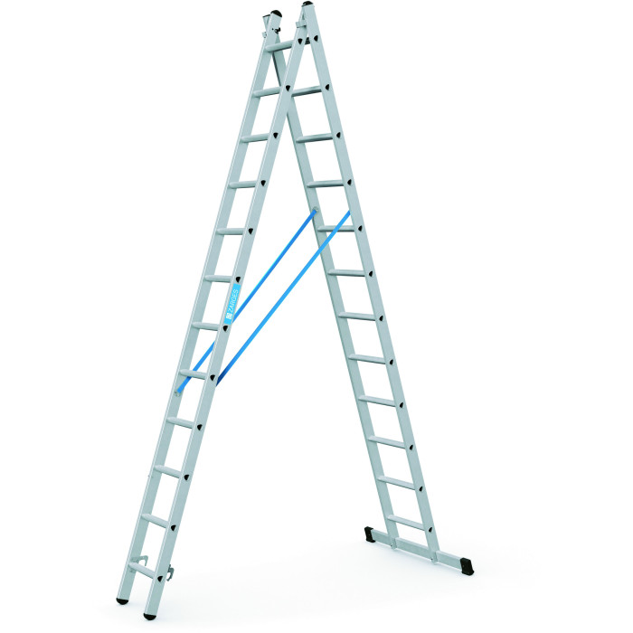Combimaster DX, Gebördelte Mehrzweckleiter, 2-teilig, 2x12 Sprossen Combimaster DX, Gebördelte Mehrzweckleiter, 2-teilig, 2x12 Sprossen