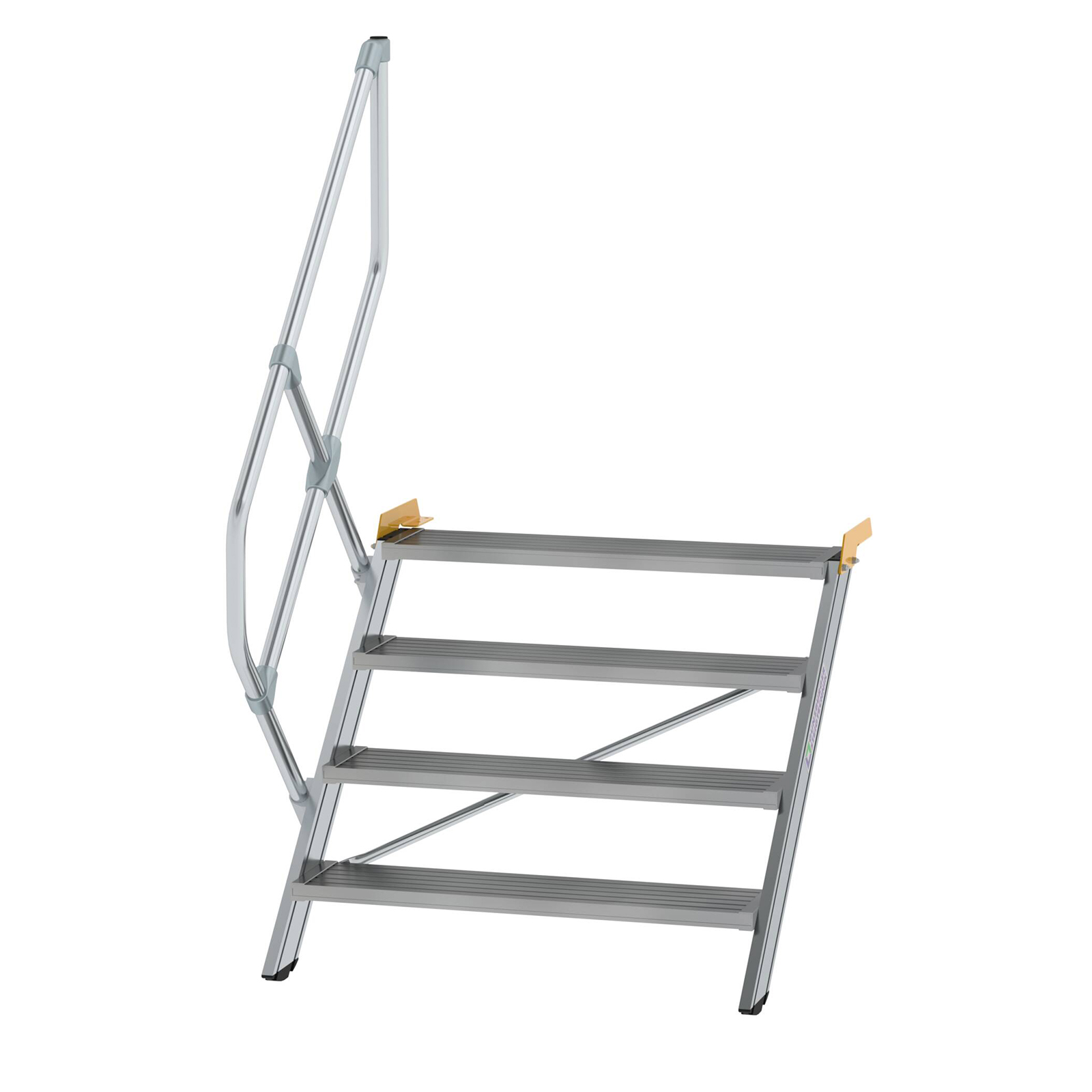 Aluminium-Treppe 45°, Stufenbreite 1000 mm, 4 Stufen