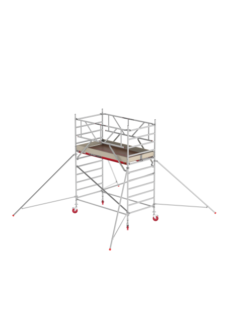 RS TOWER 42 Fahrgerüst - 4.20 m Arbeitshöhe - 1.35 m breit - 2.45 m Holzplattform - Streben