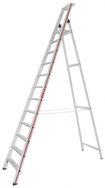 Stufenstehleiter mit Plattform, einseitig begehbar - 10 Stufen