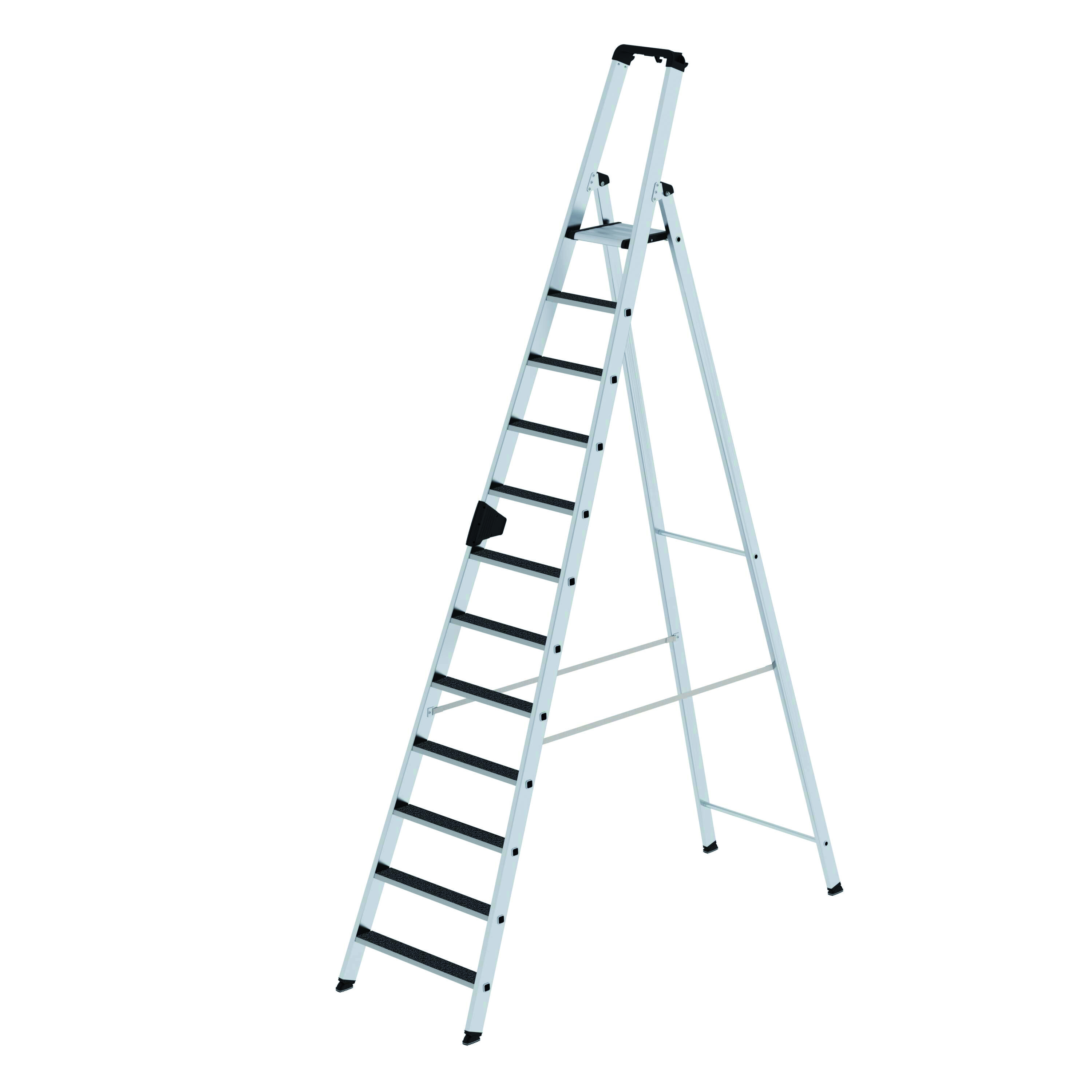 Stufen-Stehleiter, einseitig begehbar, mit clip-step, 3 Stufen