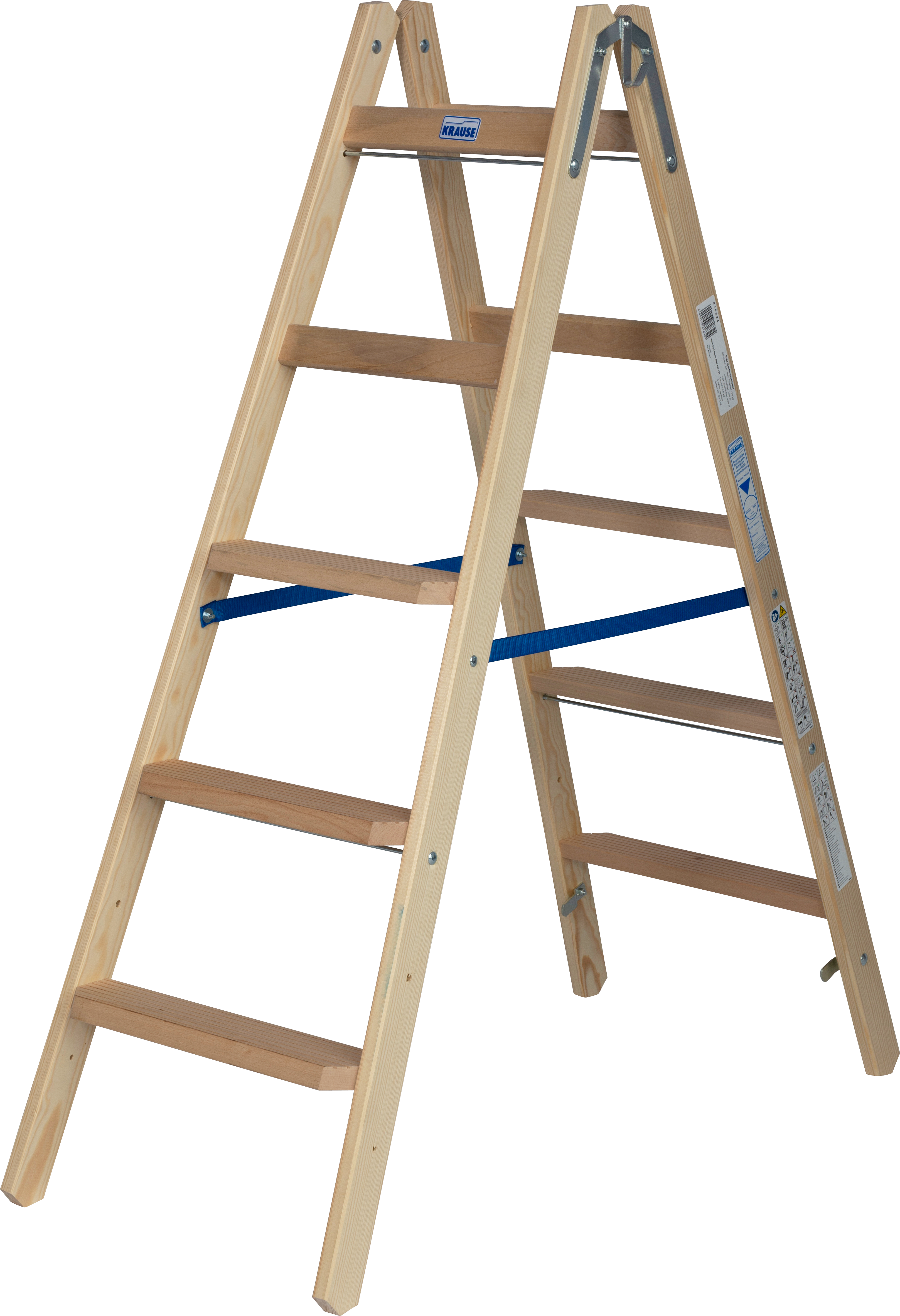 Holz Stufen/Sprossen Doppelleiter 2x4 Stufen