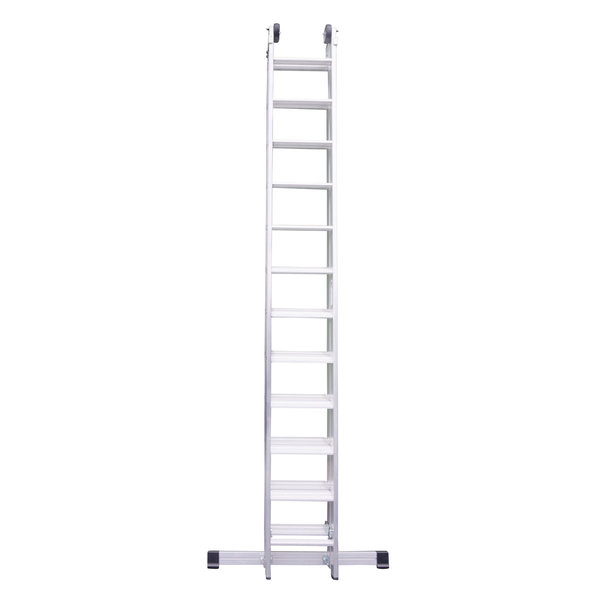PREMIUM line Alu-Stufenschiebeleiter, 2-teilig, 2 x 10 Stufen
