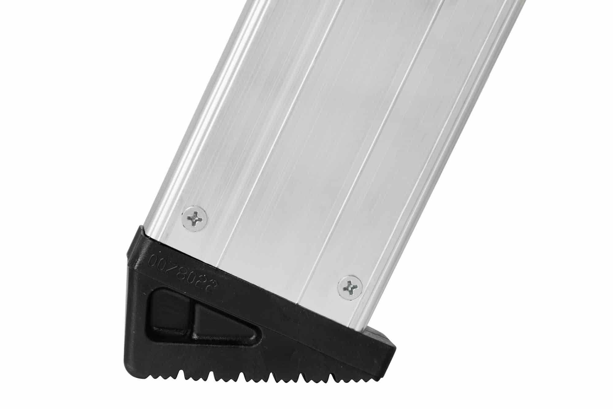 Stufenstehleiter mit Plattform und Rollen, einseitig begehbar - 5 Stufen