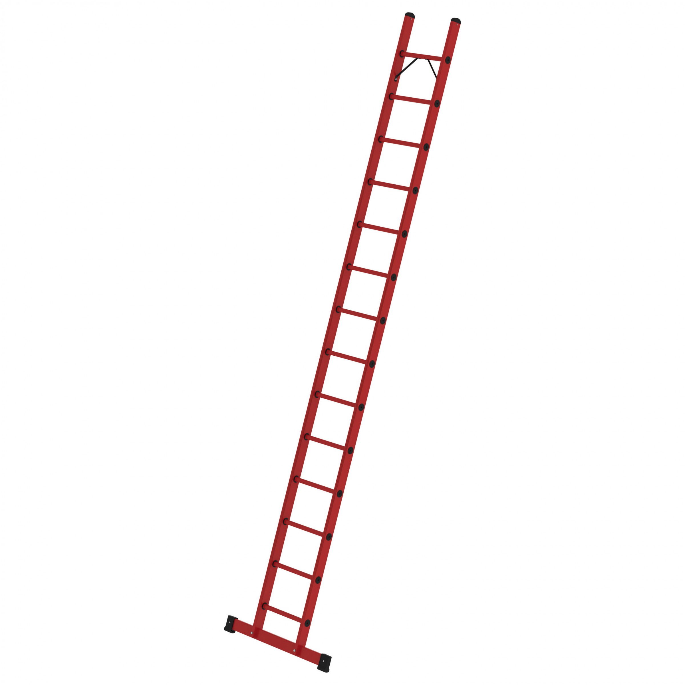 Sprossen-Anlegeleiter GFK mit Traverse, 14 Sprossen Sprossen-Anlegeleiter GFK mit Traverse, 14 Sprossen