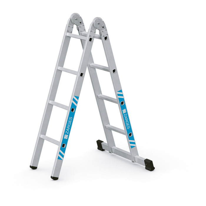 Combimaster X, Gebördelte Mehrzweck-Klappleiter, 2-teilig, 2x4 Sprossen Combimaster X, Gebördelte Mehrzweck-Klappleiter, 2-teilig, 2x4 Sprossen