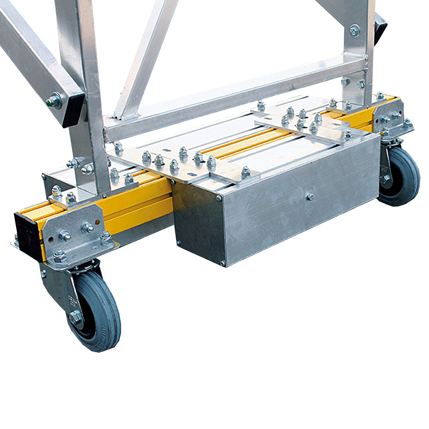 Aluminium-Podestleiter, fahrbar, klappbar, 8 Stufen