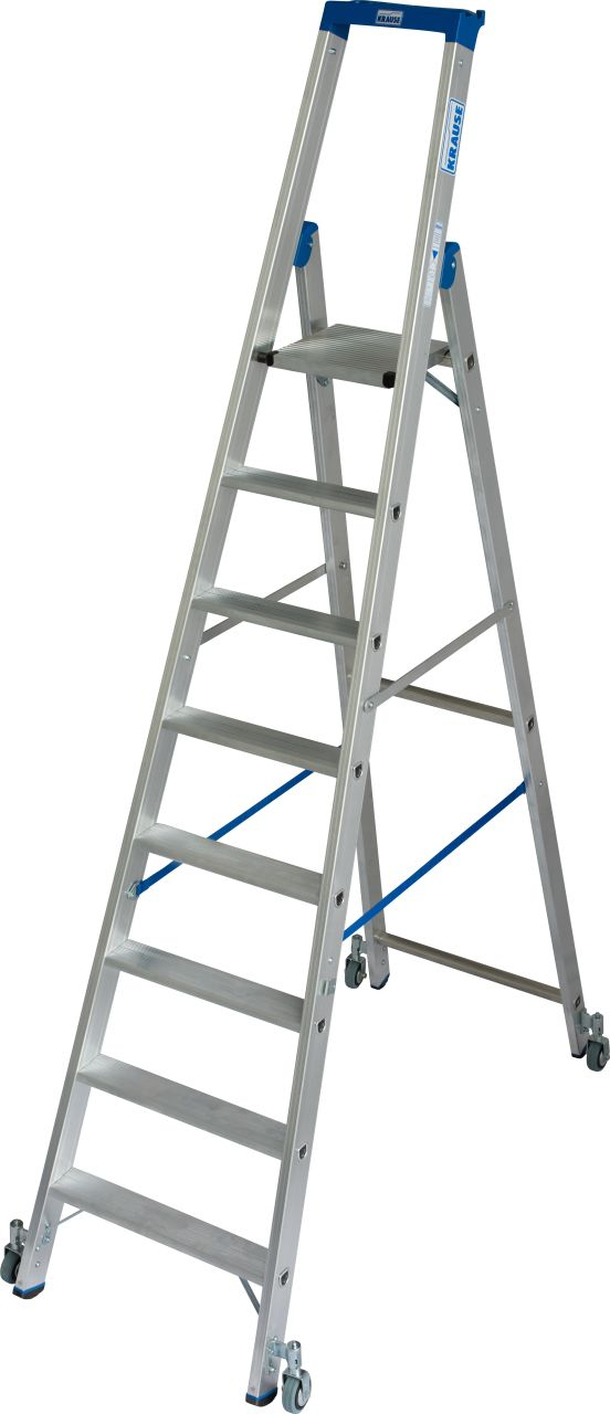 Stabilo Stufen-Stehleiter, fahrbar 8 Stufen