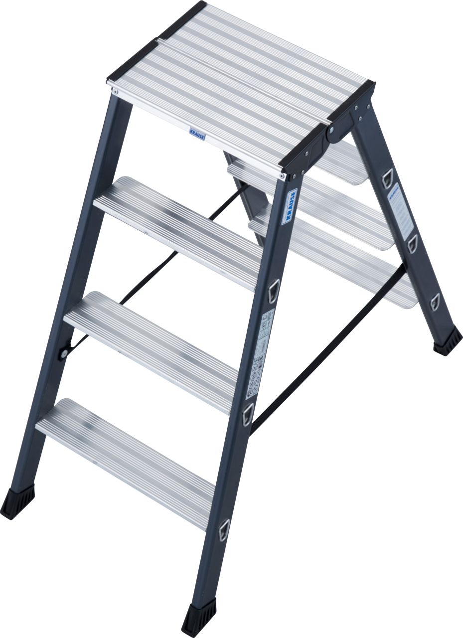 Monto Stufen-Doppelleiter SePro D eloxiert 2x4 Stufen