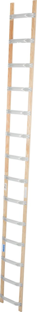 DachLeiter mit 14 Sprossen aus Alu und Holz DachLeiter mit 14 Sprossen aus Alu und Holz