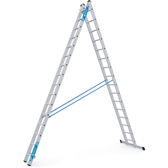 Combimaster Plus X, Gebördelte Mehrzweckleiter, 2-teilig, 2x12 Sprossen Combimaster Plus X, Gebördelte Mehrzweckleiter, 2-teilig, 2x12 Sprossen