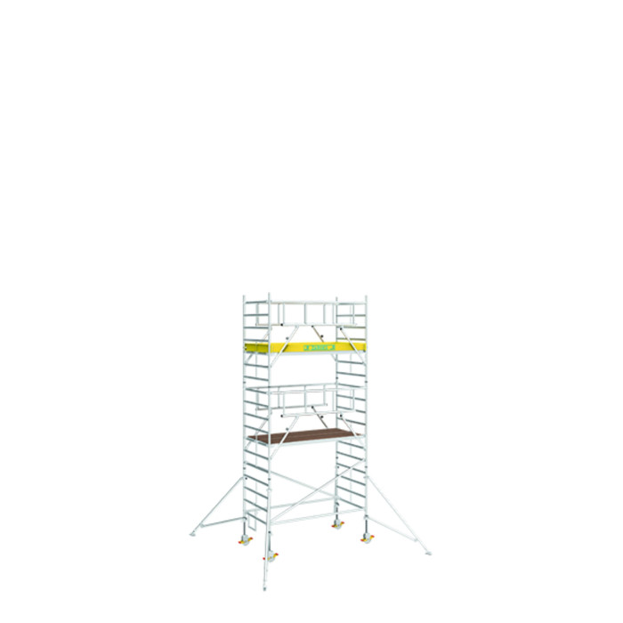 MultiTower S-PLUS 2T, Fahrgerüst mit Auslegern, 1,35 x 2,50 m -  Standhöhe 4,45 m