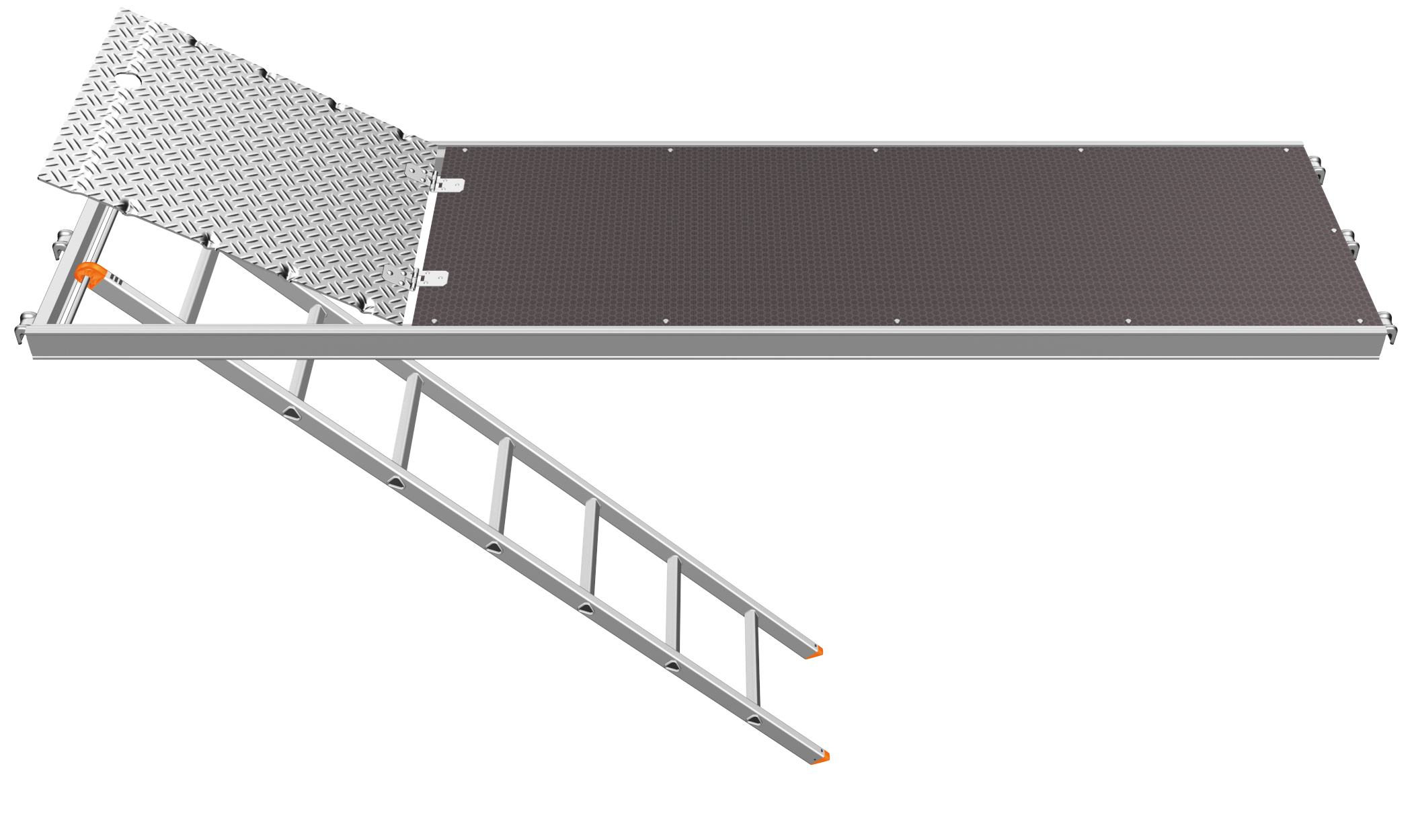 U-Xtra-N-Durchstieg, 0,61 m breit, mit integrierter Etagenleiter, Länge 3,07 m