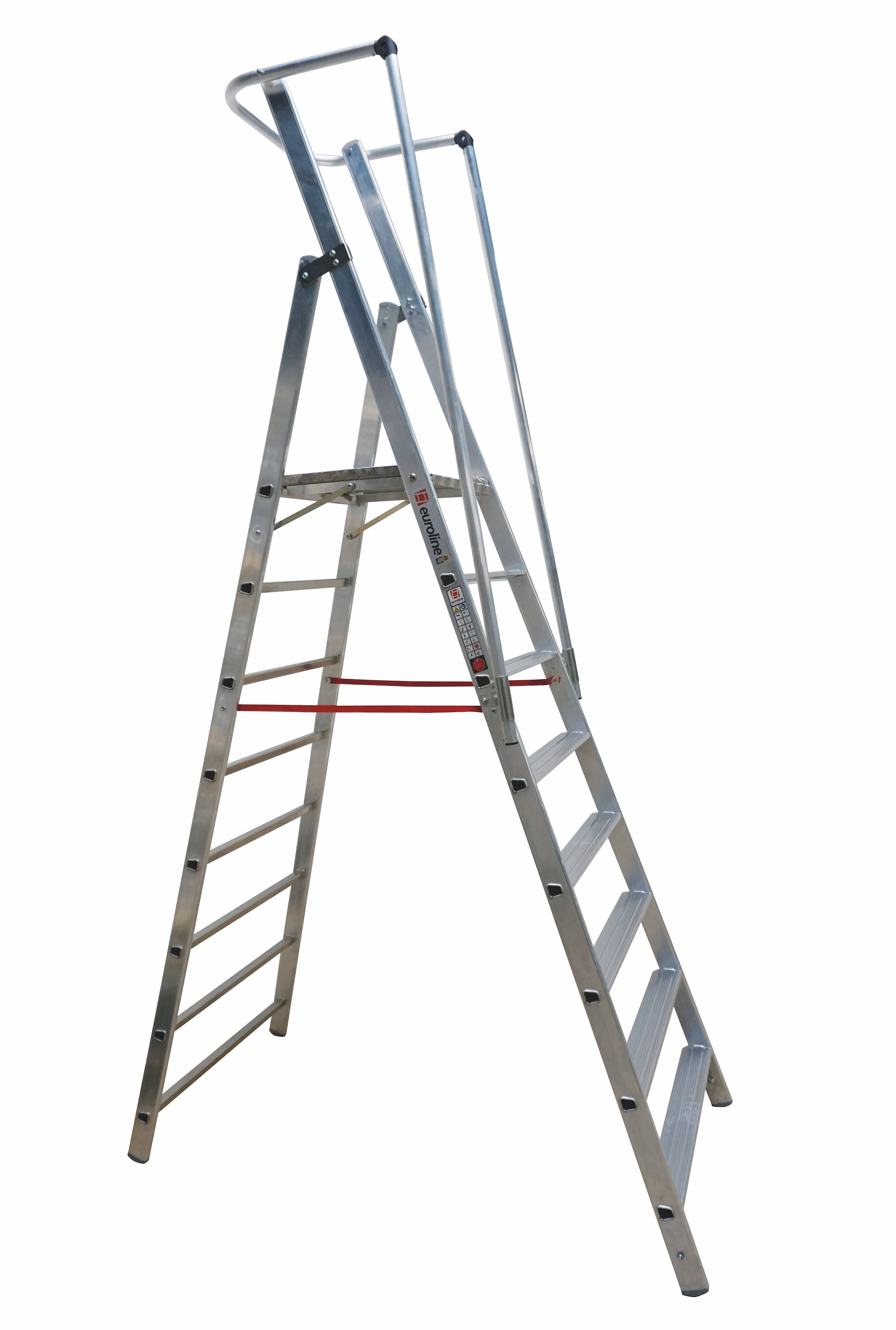 WORK line Leichte Alu – Plattformleiter, 8 Stufen