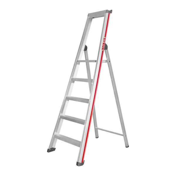 Stufenstehleiter mit Plattform, einseitig begehbar - 6 Stufen