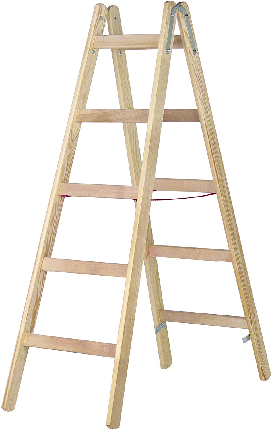 Holz-Sprossenstehleiter, beidseitig begehbar - 2x3 Sprossen/Stufen