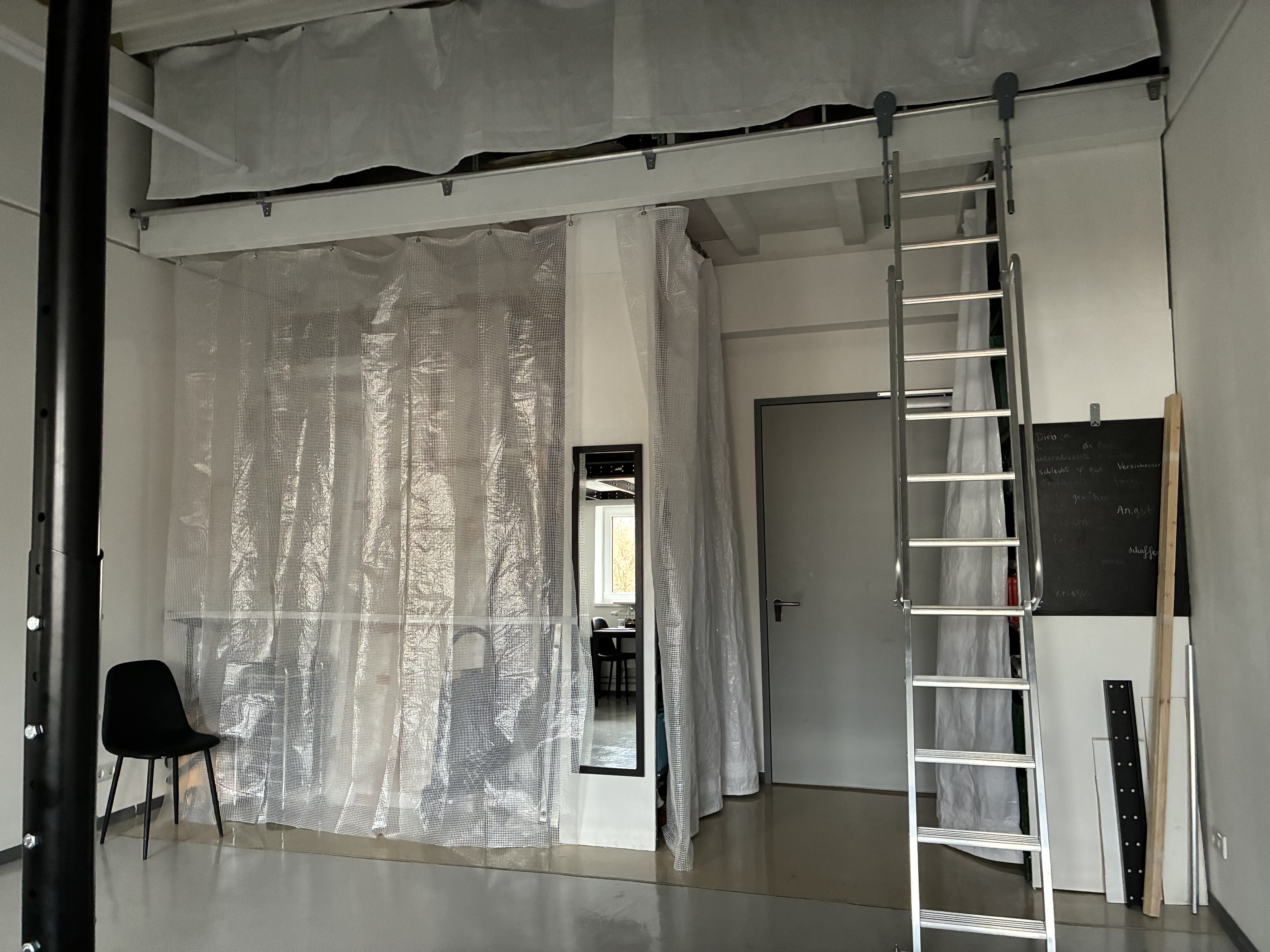 Aluminium-Regalleiter, fahrbar, 6 Stufen