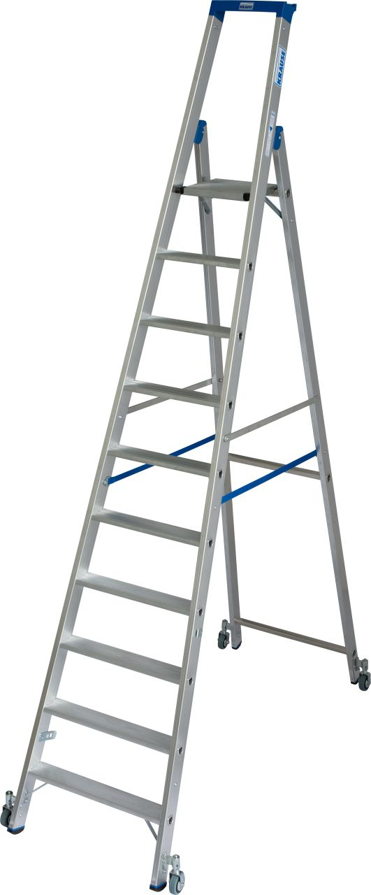 Stabilo Stufen-Stehleiter, fahrbar 6 Stufen