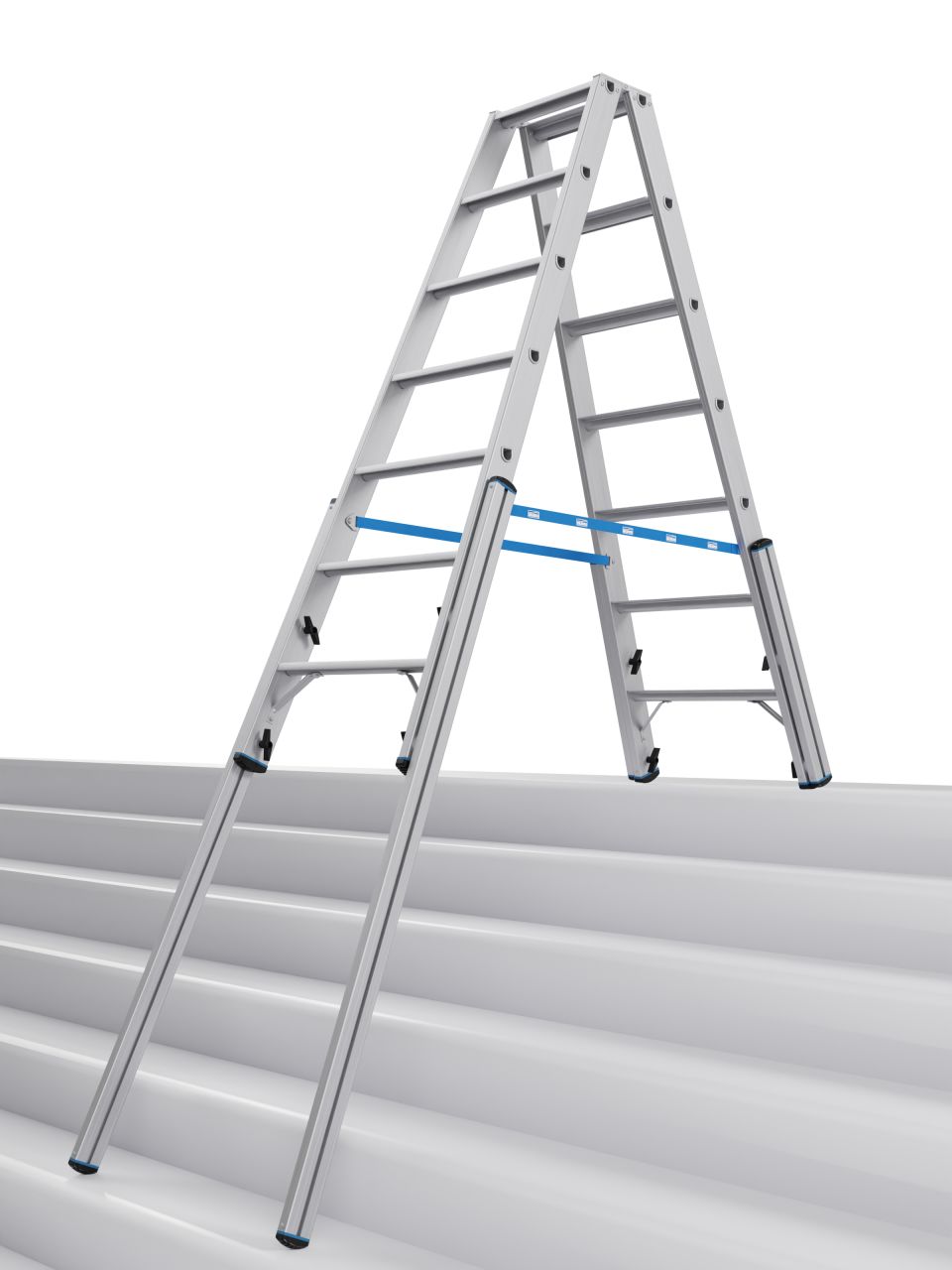 STABILO Teleskop-Stufen-DoppelLeiter, 2x7 Stufen STABILO Teleskop-Stufen-DoppelLeiter, 2x7 Stufen