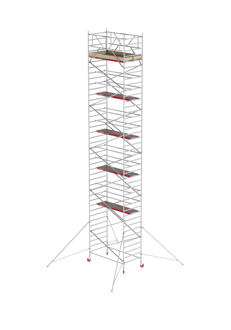 RS TOWER 42 Fahrgerüst - 11.20 m Arbeitshöhe - 1.35 m breit - 1.85 m Holzplattform - Streben