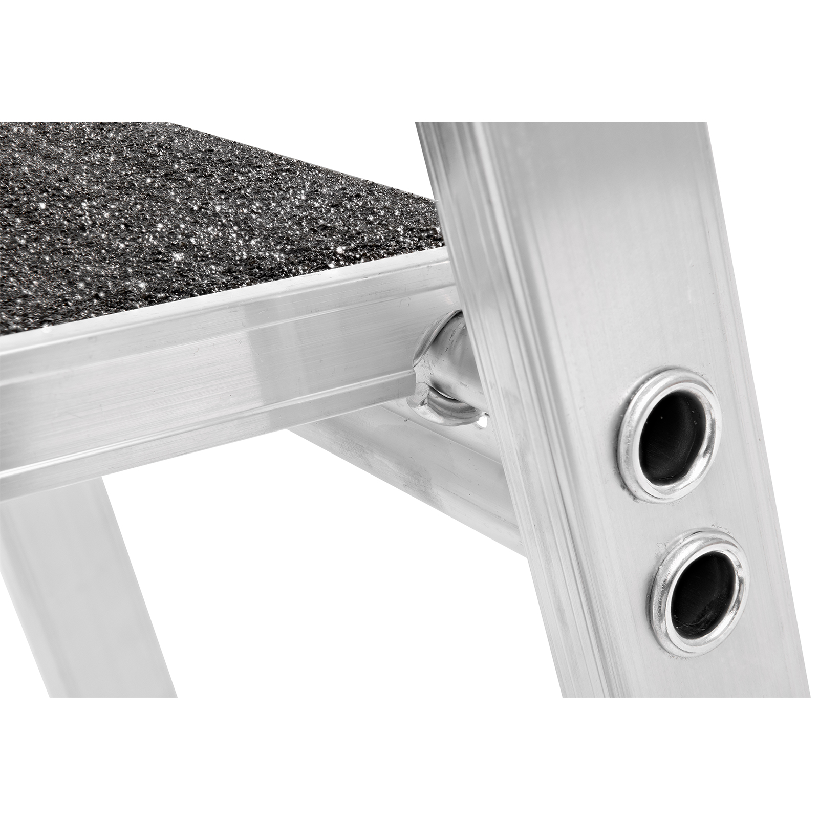 Stufenstehleiter R13 mit Plattform, einseitig begehbar - 6 Stufen