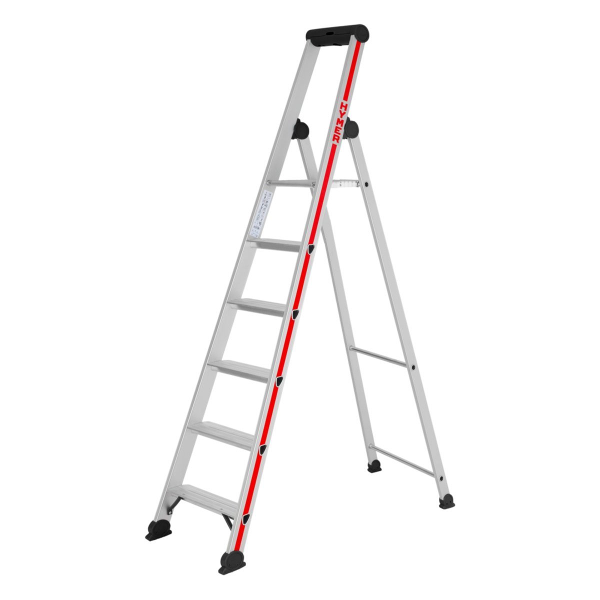 Stufenstehleiter mit Plattform, einseitig begehbar - 8 Stufen
