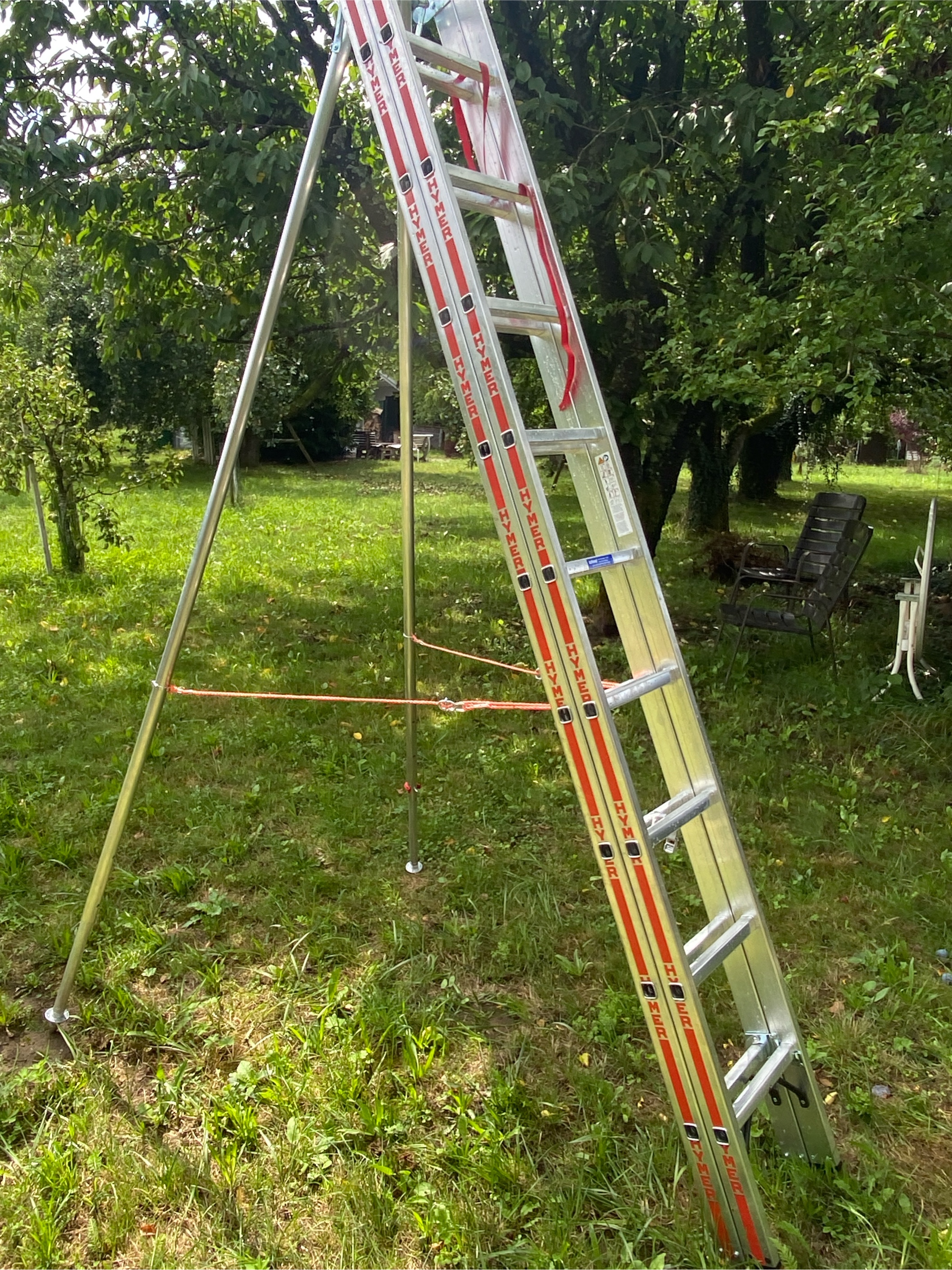 Obstbaumleiter, zweiteilig - 2x12 Sprossen