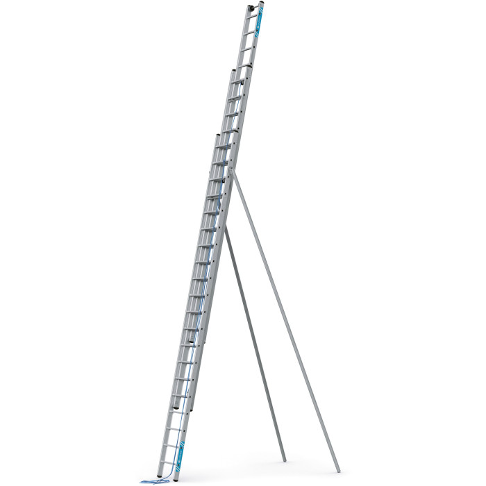 Skyline 3E, Gebördelte Sprossen-Seilzugleiter, 3-teilig, 3x20 Sprossen