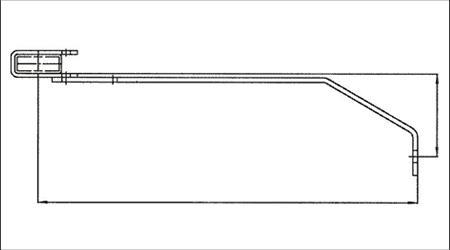 Wandhalter verstellbar 360 - 410 mm, Edelstahl V4A (1.4571), für GFK-Leiter