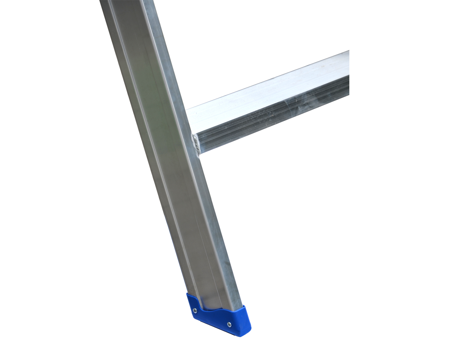 Leiterntritt 420 mm breit mit Antirutschbelag und Stahlgelenken, 2x2 Stufen