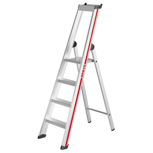 Stufenstehleiter mit Plattform, einseitig begehbar - 6 Stufen