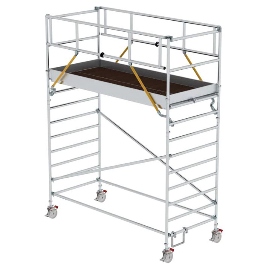 Rollgerüst SG mit Fahrbalken und Doppel-Plattform 3,00 x 1,35 m, Arbeitshöhe 8,62 m Rollgerüst SG mit Fahrbalken und Doppel-Plattform 3,00 x 1,35 m, Arbeitshöhe 8,62 m