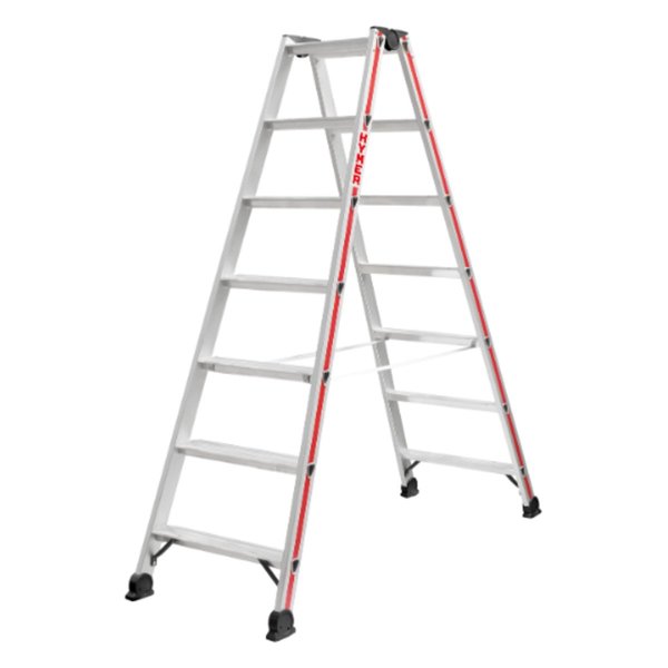 Stufenstehleiter, beidseitig begehbar - 2x6 Stufen