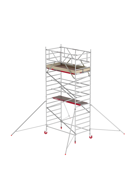 RS TOWER 42 Fahrgerüst - 4.20 m Arbeitshöhe - 1.35 m breit - 2.45 m Holzplattform - Streben