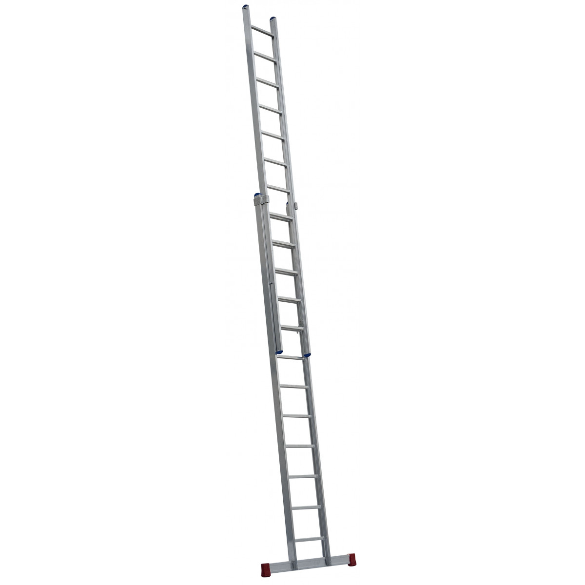 Schiebeleiter Industrieausführung, 2-teilig, 41/47cm breit verschweißt 2x14 Sprossen/Stufen