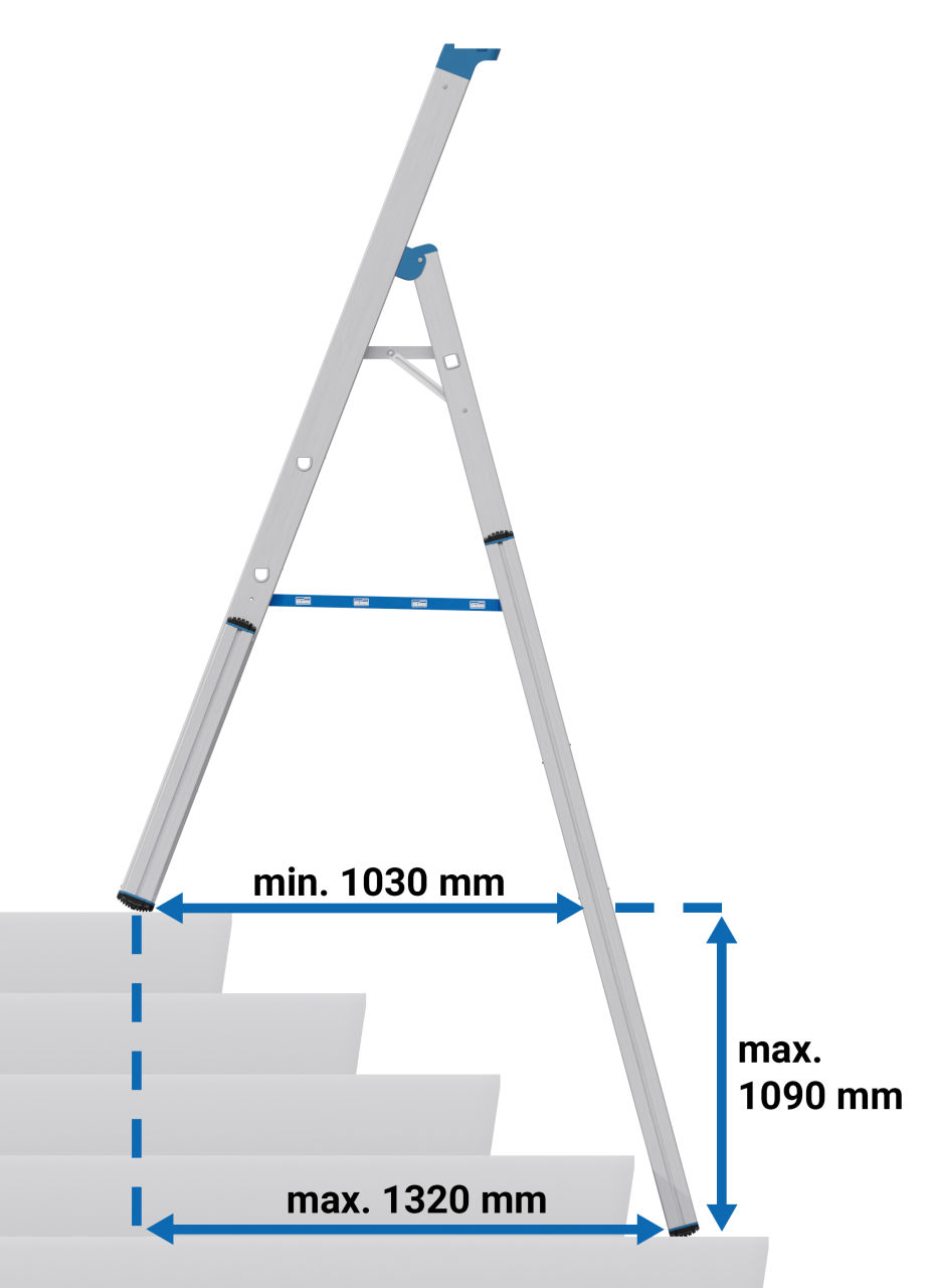 STABILO Teleskop-Stufen-StehLeiter, 5 Stufen STABILO Teleskop-Stufen-StehLeiter, 5 Stufen